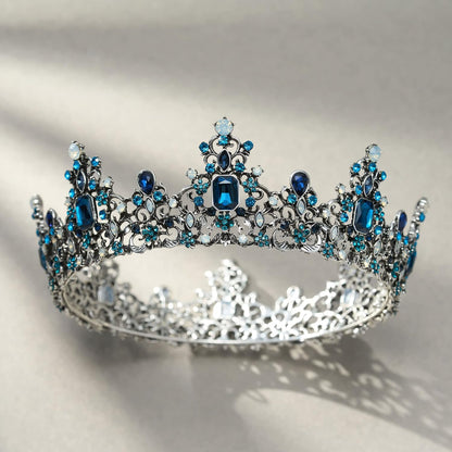 SWEETV Queen Crown for Women - Baroque Wedding Tiaras and Crowns,Jeweled Tiara Crown,Prom Birthday Halloween Hair Accessories