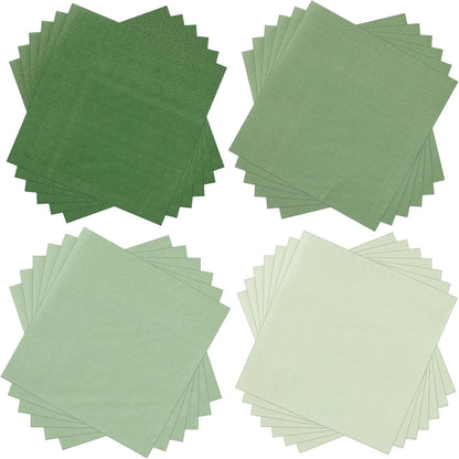 Layhit 100 Pcs Cocktail Napkins Disposable Beverage Napkins Square Paper Dessert Tissue for Wedding Birthday Celebration Party Supplies(Brown Series,5 x 5 Inch)
