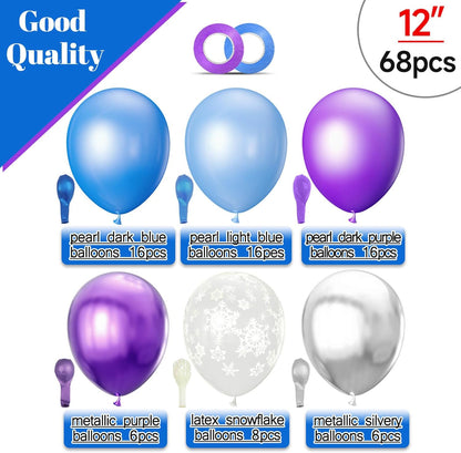 68Pcs Pink and Purple Balloons 12 Inch Metallic Purple Pink Latex Balloon Confetti ballons with Ribbons Party Balloons for Wedding Girls Birthday Baby Shower Decorations.