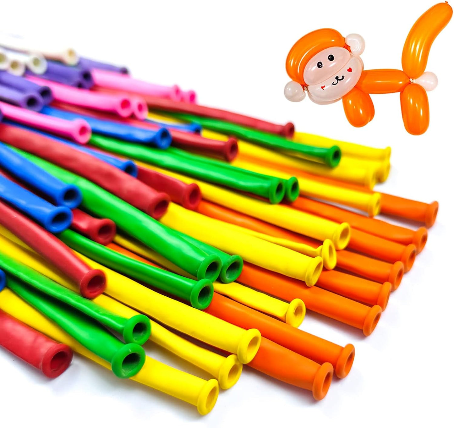 260 Balloons Clear, Thickening Long Balloons for Tying Arch, Twisting Latex Animals Magic Modeling Skinny Birthday Balloon for Kid‘s Party Wedding Decoartion Supply 100pcs
