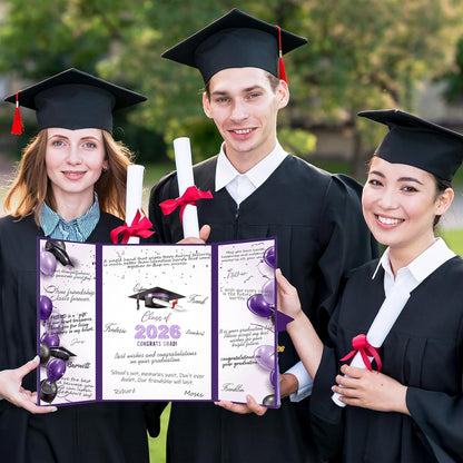 kockuu 2026 Graduation Guest Book Signature Board, Pink Class of 2026 Graduation Sign in Book to Sign Decor for Grad Party High School College Grad Gifts