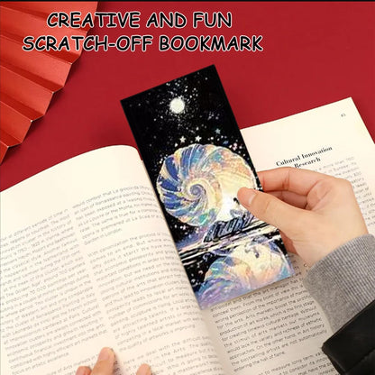Scratch Art Bookmarks Kit, 24 Sheet Paper with Scratching Tools for DIY Party Favors, Christmas Stocking Stuffers