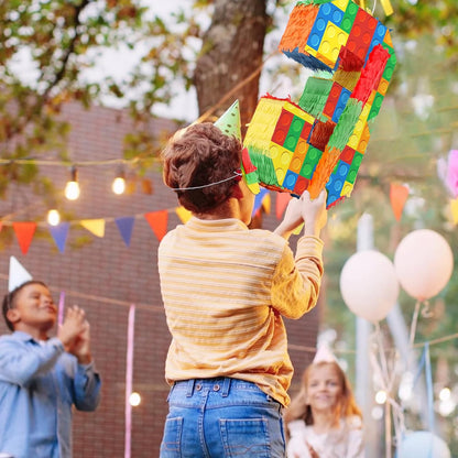 Hooqict Mexican Pinata with Blindfold and Bat Stick Party Pinata for Fiesta Carnival Cinco de Mayo Decorations Kids Adults Mexican Party Games Birthday Party Supplies