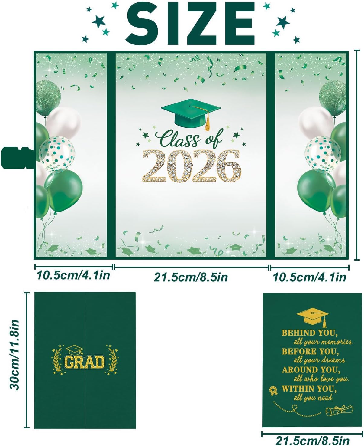 QIYANPAX Graduation Guest Book 2026, Blue and Gold Graduation Decorations Class of 2026, Graduation Signature Book, Congrats Grad Guest Book Alternative, Unique Graduation Gifts
