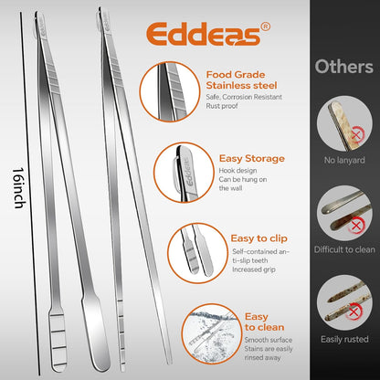 EDDEAS 12 PCS Small Serving Tongs, 4.3" Mini Gold Tongs, Gold Kitchen Tongs for Serving Food, Coffee Bar, Tea Party, Desserts Party and Ice Bucket