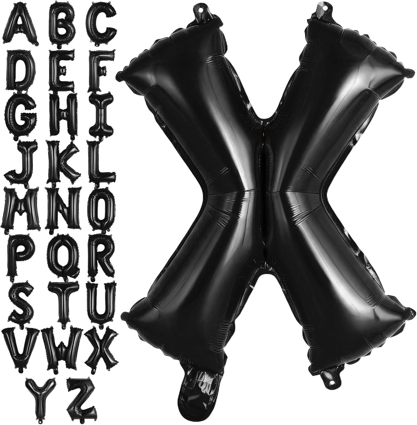 Black Letter A Balloons, 40 Inch Large Foil Letter Balloons, Custom Phrase Balloon for Birthday Party Wedding Anniversary Decoration (Black A)