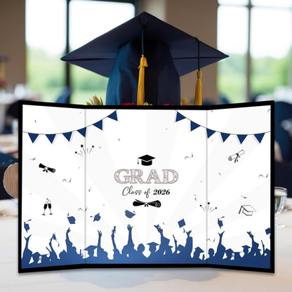 Class of 2026 Graduation Guest Book - 18''x 12'' Minimalist Graduation Signature Book - High School College Guest Book Alternative Signature Board Card - Grad Party Decor & Supplies-A05