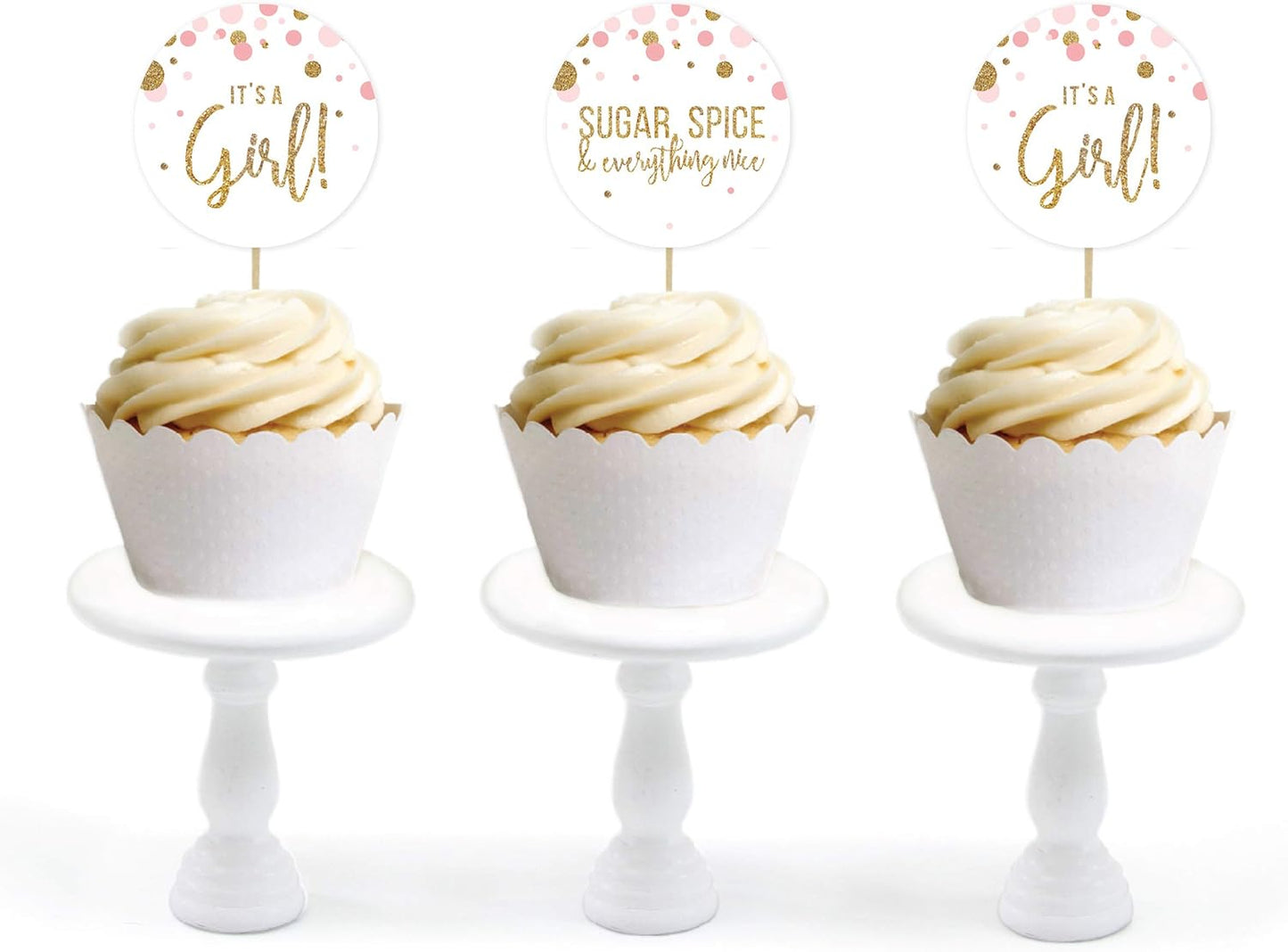 Andaz Press Blush Pink Gold Glitter Girl Baby Shower, Printable Table Tent Place Cards, 20-Pack, Seat Placement Cards Blank Place Cards For Table Settings Name Cards for Wedding, Graduation Food Cards - Colors A