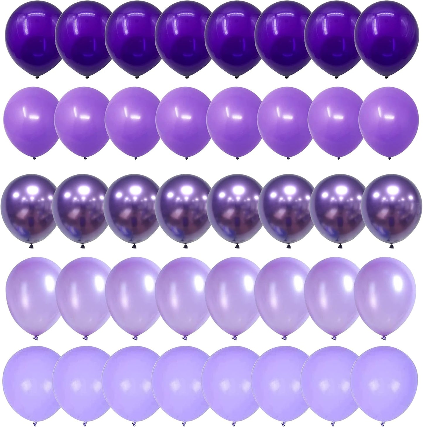 Pink Blue Purple Balloon, 60 Pcs 12 Inches Hot Pink Metallic Purple Teal Yellow Balloons Confetti Balloons for Kids Magic Theme Birthday Decoration Baby Shower Girls Music Party Supplies