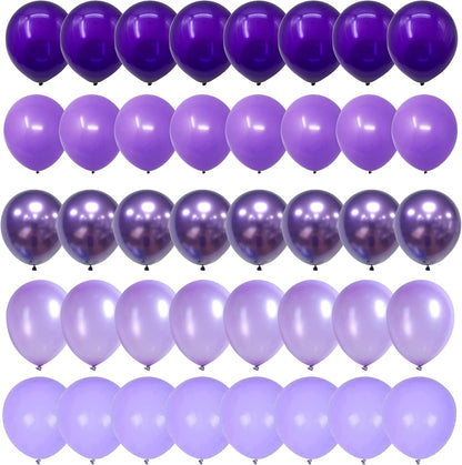 Pink Blue Purple Balloon, 60 Pcs 12 Inches Hot Pink Metallic Purple Teal Yellow Balloons Confetti Balloons for Kids Magic Theme Birthday Decoration Baby Shower Girls Music Party Supplies