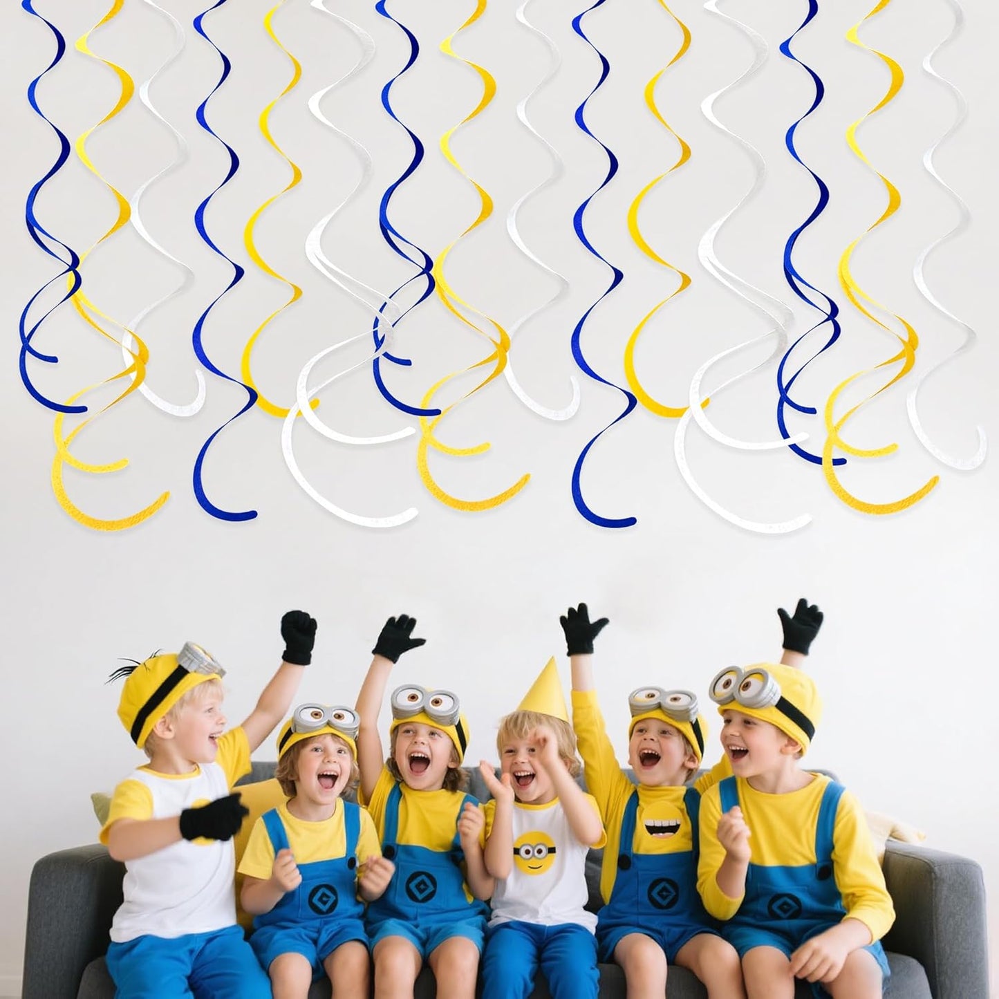 36 Pcs Blue Hanging Swirl Decorations Ombre Royal Blue White Felt Swirl Streamer Spiral Ceiling Garland for Birthday Wedding Baby Shower Graduation Under The Sea Nautical Ahoy Achor Party Supplies