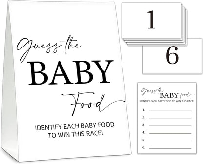 ZIIUFRN Baby Shower Games(5" X 7"), 30 Sets Modern Black and White Baby Bingo Guess Gift Game Cards, Boy Girl Gender Neutral Baby Shower Supplies-B07