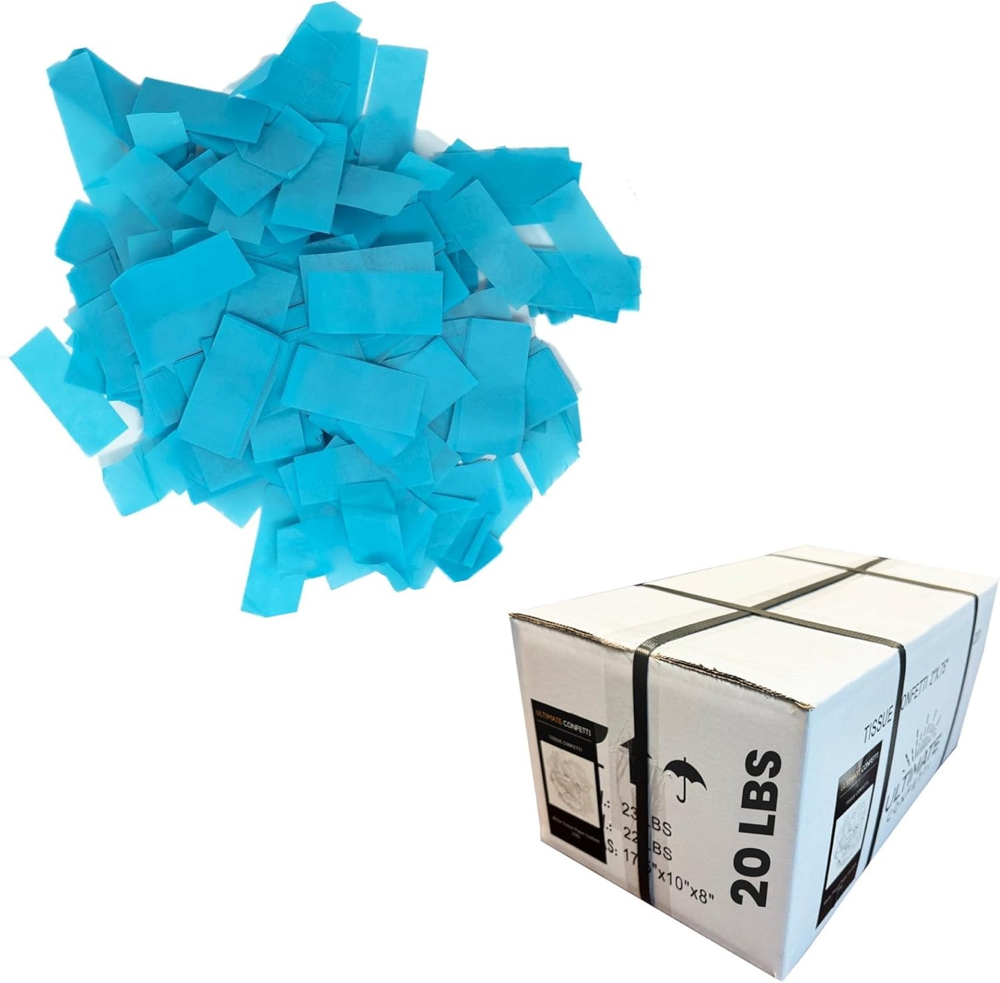 Ultimate Confetti, Multicolor Biodegradable Confetti - Rectangular Fluttering Tissue Paper Confetti for Cannon and Launcher use - Best for Holidays, Birthday, Wedding, and Parties - 1 lb, 16 oz