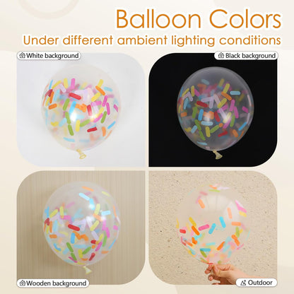 Silver Confetti Balloons 12 inch, Clear Latex Balloon 50pcs Party Balloons for Wedding Bridal Shower Engagement Graduation Birthday Party Decorations