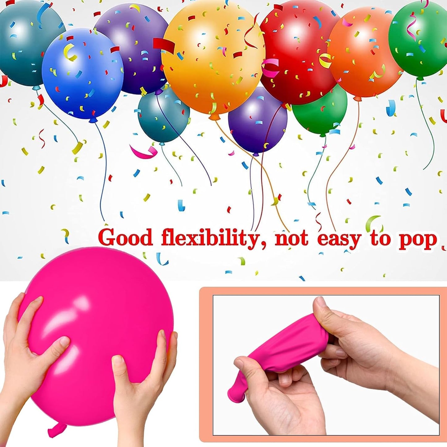 68Pcs Pink and Purple Balloons 12 Inch Metallic Purple Pink Latex Balloon Confetti ballons with Ribbons Party Balloons for Wedding Girls Birthday Baby Shower Decorations.