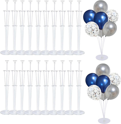 Balloon Stand Kit For Table - 10 Sets Balloon Sticks with Base For Birthday Graduation Party Decorations