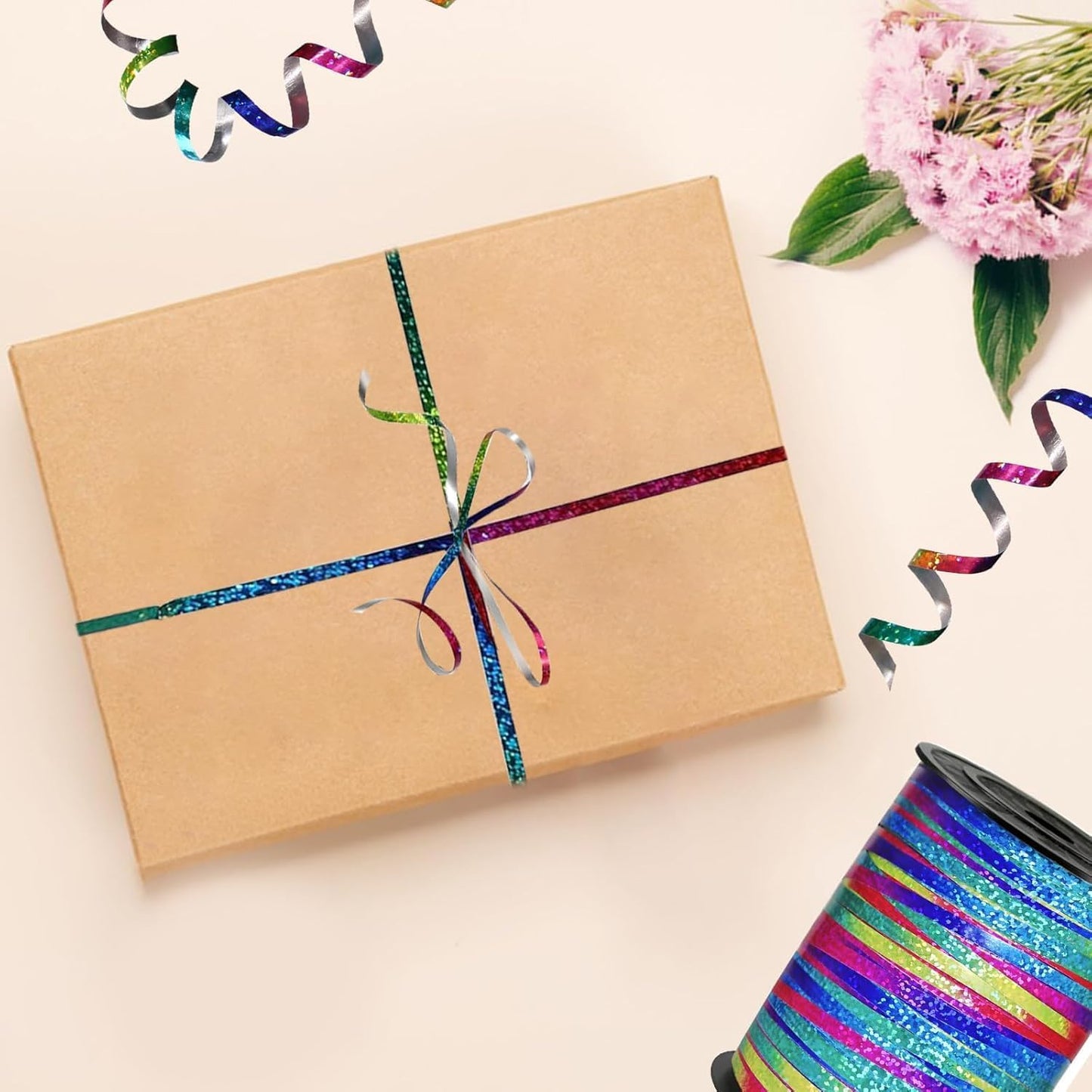 500 Yard Premium Gold Curling Ribbon,Curling Ribbon for Gift Wrapping, Balloon String,for Gift Wrapping ，Party Decoration Crafting,for Florist Flower﻿