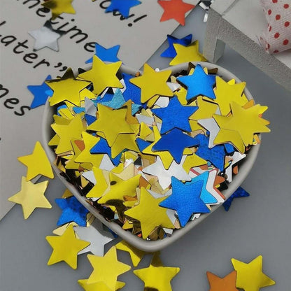 Rainbow Metallic Foil Star Confetti 0.78inch/2cm 8000PCS Table Confetti for Party Birthday Decoration or Filled Balloons