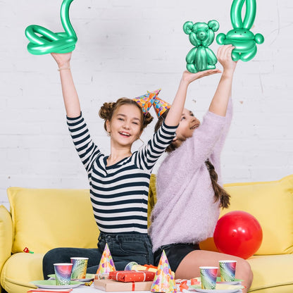 260 Clear Long Balloons for Animals, Thickening Skinny Latex Twisting for Arch Modeling Magic Clown Birthday Wedding Party Decorations 100pcs