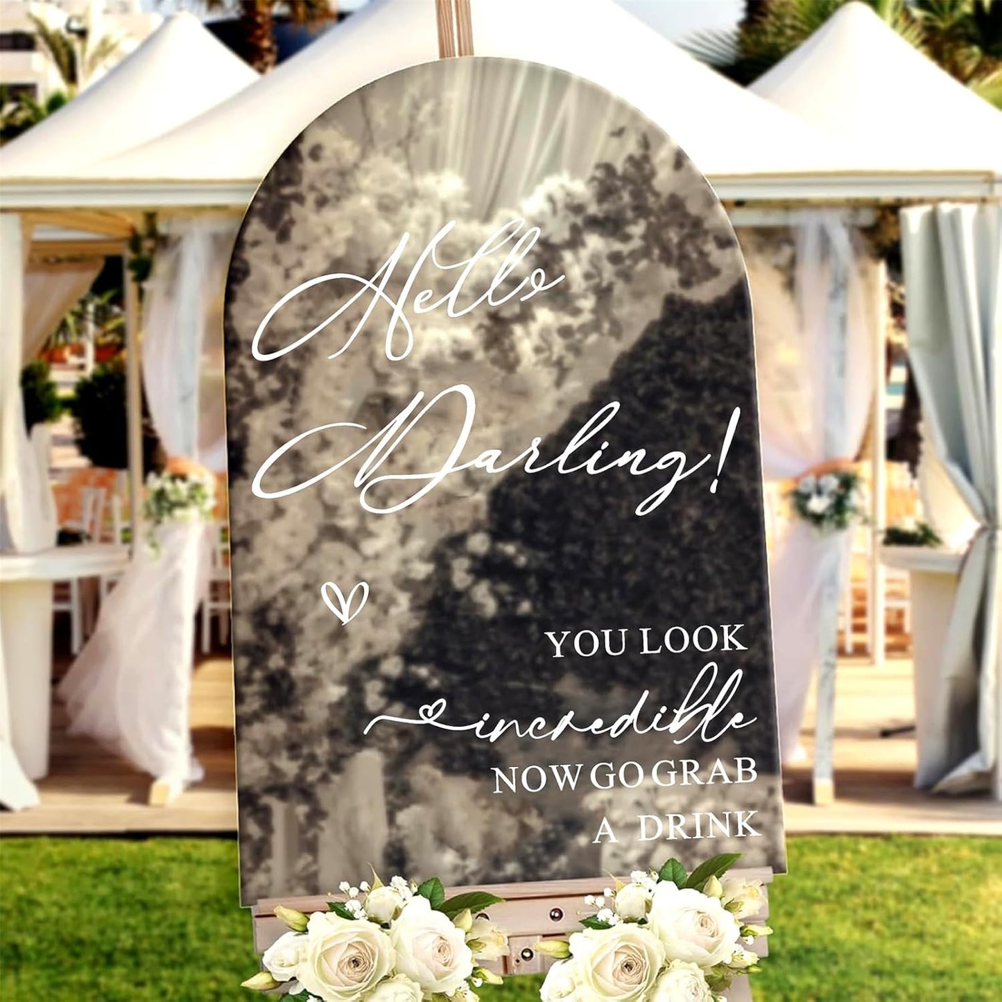 Custom Name Welcome to Our Wedding Signs Personalized Wedding Mirror Decals Selfie Mirror Decal for Wedding Entry Reception Display Golden Date Marriage DIY Vinyl Lettering Welcome Party Decoration