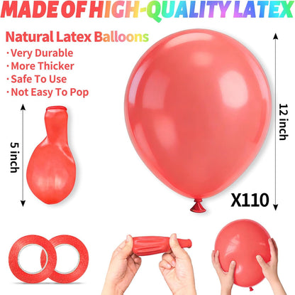 110pcs Black Balloon 12 inch, Black Latex Balloons for Birthday Party Baby Shower Wedding(with 2 Ribbons). - Colors B