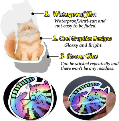 QTL Neon Stickers for Teens & Students Prizes, Waterproof Vinyl Party Favor Stickers, School Rewards, Water Bottle and Laptop, 50PCS - Colors A