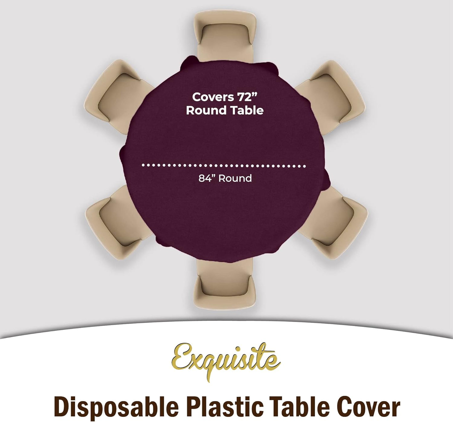 12-Pack Premium Plastic Tablecloth 54in. x 108in. Rectangle Table Cover - Dark Blue - Colors A