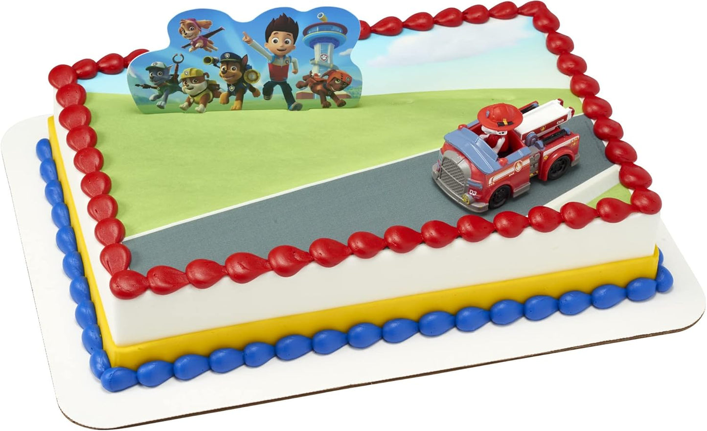 DecoPac Paw Patrol Reporting For Duty Rings, Cupcake Decorations Featuring Chase, Marshall, Skye, And Rubble - 24 Pack