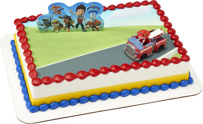 DecoPac Paw Patrol Reporting For Duty Rings, Cupcake Decorations Featuring Chase, Marshall, Skye, And Rubble - 24 Pack