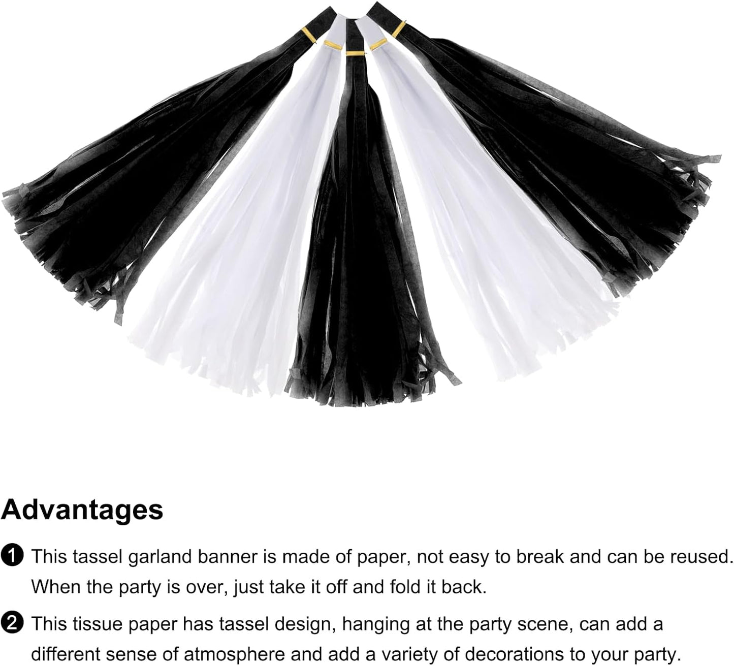 MECCANIXITY 20Pcs Light Blue Tassel Garland Banner with Rope Tissue Paper Tassels Party DIY Kits for Anniversary Wedding Birthday Party