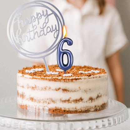 10-Piece Number Birthday Candles - Glitter Cake Toppers for Birthday & Wedding Parties