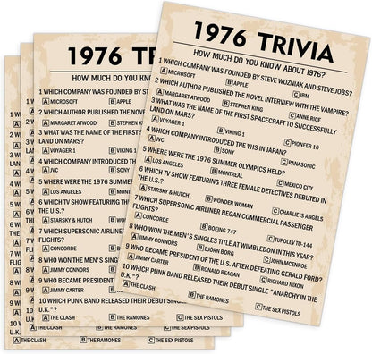QUPT 40th Birthday Party Games, Movies in 1986 Games, Birthday Party Supplies for Adults, Fun 1986s Party Game，Pack of 30 Cards