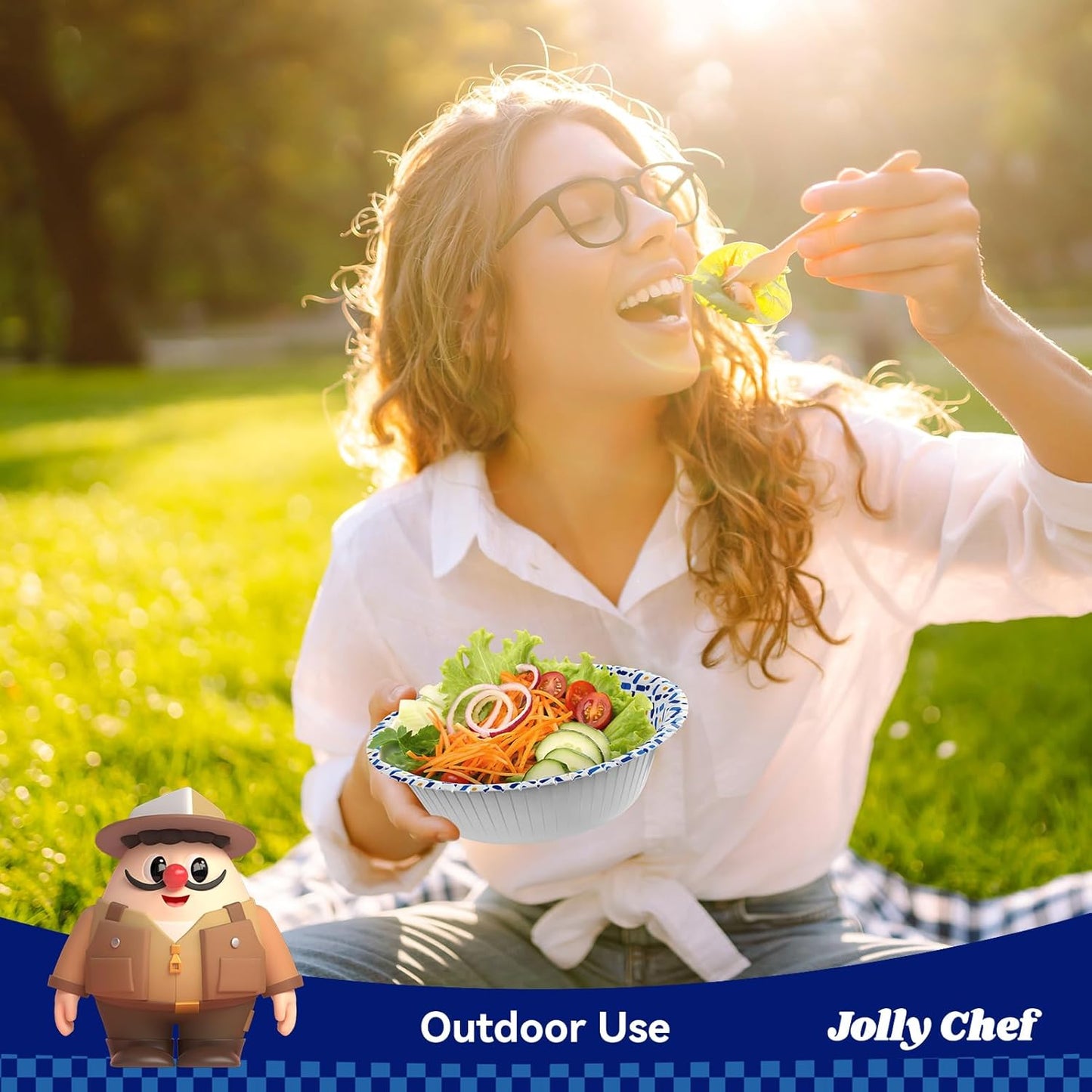 JOLLY CHEF 12 oz Paper Bowls 200 Count, Soak-Proof, Heavy Duty Small Disposable Bowls Bulk for Snacks, Desserts, Breakfast, Lunch, and Party Use