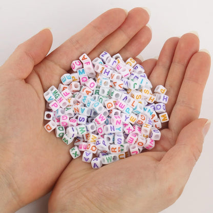 1000Pcs Glow Letter Beads Acrylic Alphabet Bead Glow in The Dark, 4x7 mm Round Beads for Friendship Bracelets and DIY Crafts