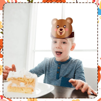 Gersoniel 24 Pcs Party Hats for Kids Paper Headbands Crown for Boys Girls, Birthday Party Decoration Favors