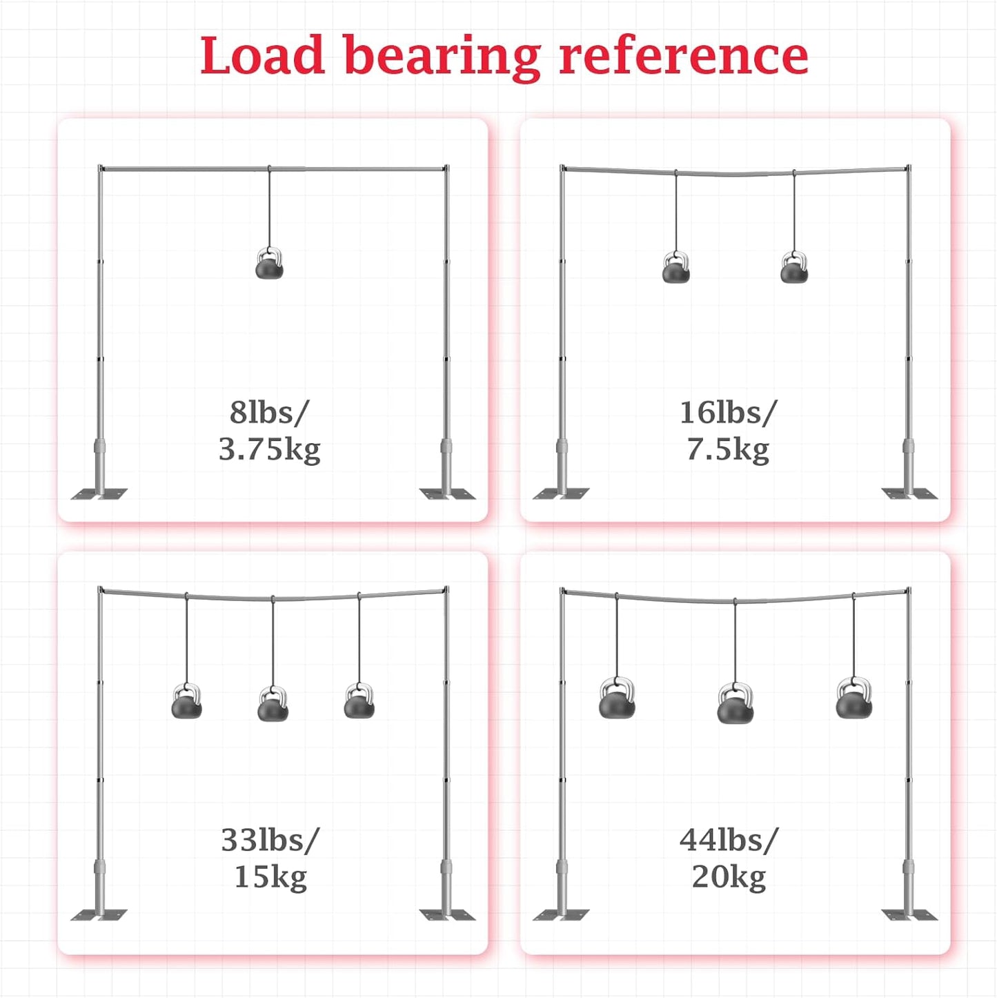 EMART 10x10ft Heavy Duty Backdrop Stand Kit, Adjustable Pipe and Drape Photo Booth Frame for Wedding, Party, Christmas, Birthday Decorations