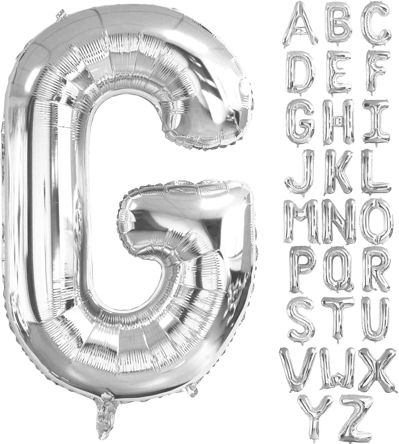 Lovoir 40 Inch Large Silver Letter M Balloons Big Size Jumbo Mylar Foil Helium Balloon for Birthday Party Celebration Decorations Alphabet Silver M