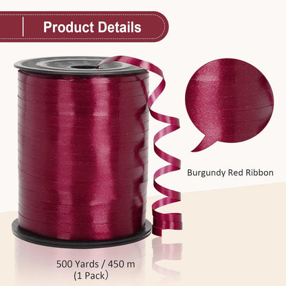 Rose Gold Curling Ribbon - 500 Yard Shiny Metallic Curling Ribbon for Gift Wrapping, Balloons, Birthdays & Parties