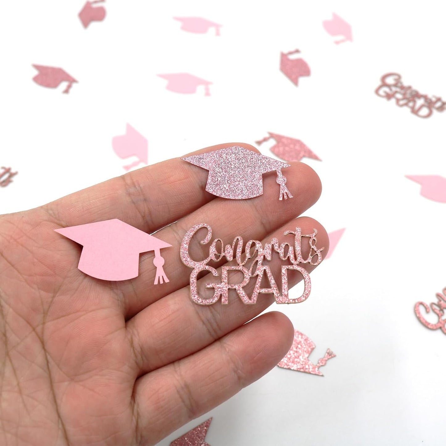 200PC Gold Graduation Confetti Class of 2026 Congrats Grad Confetti for Table Grad Cap Scatters for Graduation party decorations 2026
