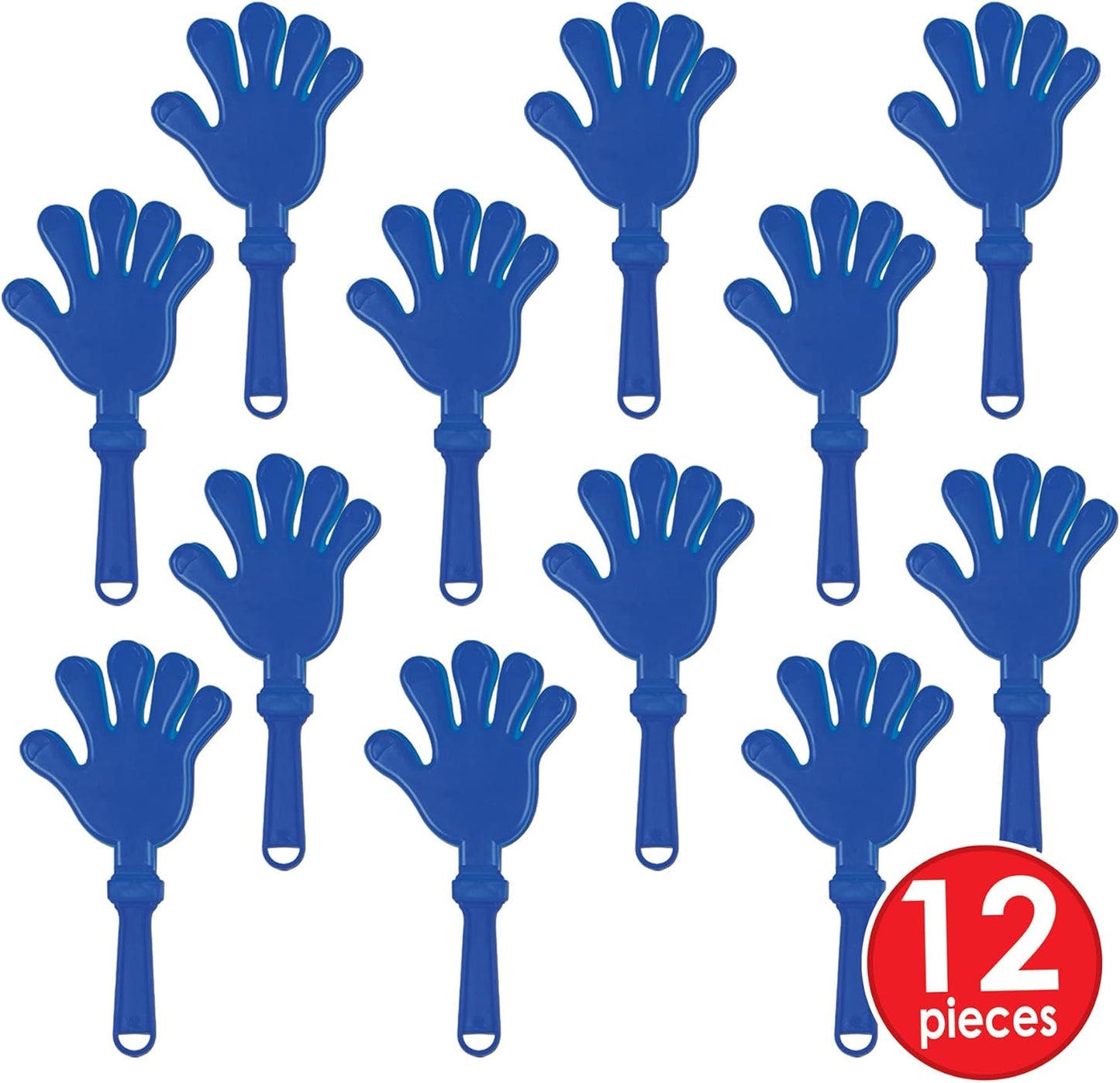 Beistle Red Hand Clappers – 12 Pack, Plastic Noisemakers for Parties, Sporting Events, Celebrations, and Team Spirit Gatherings, Fan Section Cheer Accessories, 7½"