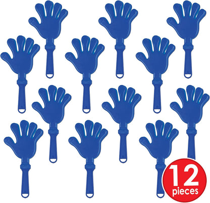 Beistle Red Hand Clappers – 12 Pack, Plastic Noisemakers for Parties, Sporting Events, Celebrations, and Team Spirit Gatherings, Fan Section Cheer Accessories, 7½"