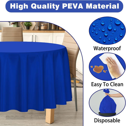 Kopokita 2PCS Black Plastic Tablecloths 54 x 108 Inch, Disposable Table Cloths Rectangle Party Table Covers