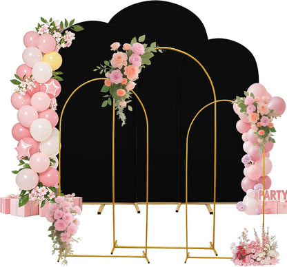 3-Piece Arch Cover Bundle – 7.2FT, 6.6FT & 6FT Stretch Spandex Backdrop Set – Wedding, Birthday & Photo Booth Arch Covers for Every Event