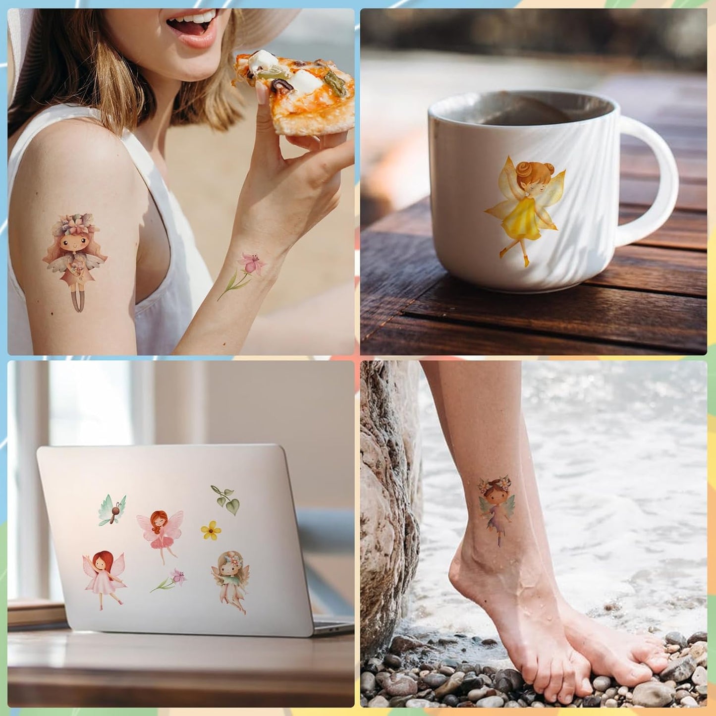 Fairy Temporary Tattoos, Fairy Party Favors, Birthday Party Decorations Supplies, Cute Gifts for Adults Classroom Prizes Rewards