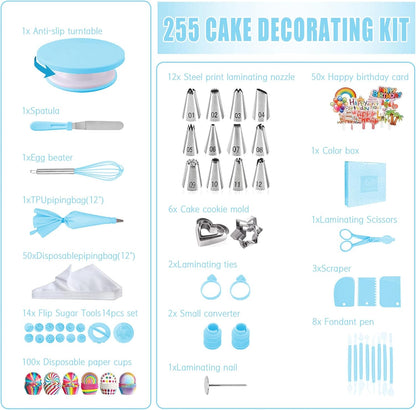 66Pcs Piping Bags and Tips Set, Cake Decorating Tools Supplies, Stainless Steel frosting tips with Reusable Pastry Bag, Cake Decorating Tips Set for DIY Pastry Dough, Cookie, Cupcake, Cake (Pink)