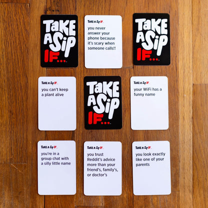 DSS Games Take A Sip If… [Hilarious Party Game for Adults, Game Night, Ice Breakers, Conversation Starter, Great for Chill Nights or Big Groups, Fun Gift for Friends]