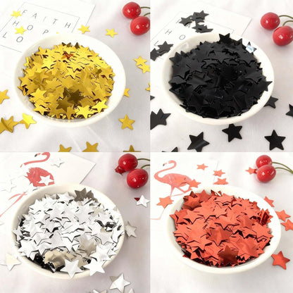 Rainbow Metallic Foil Star Confetti 0.78inch/2cm 8000PCS Table Confetti for Party Birthday Decoration or Filled Balloons