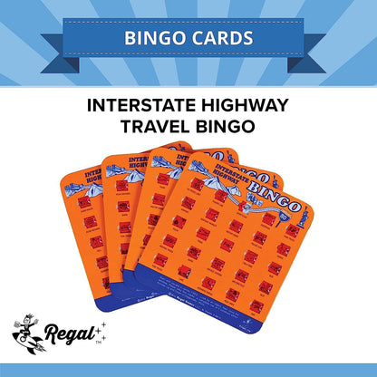 Regal Games Finger-Tip Shutter Bingo Cards with Sliding Windows - Auto Bingo Game Set - Assorted Travel Game for Adults & Kids - Reusable, No Chips & Daubers Needed - 4 Packs - Green