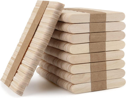 WISYOK 450PCS 2.5 inch Craft Sticks, Wood Popsicle Sticks, Craft Sticks for Home and School Crafts, Ideal for Arts and Handwork