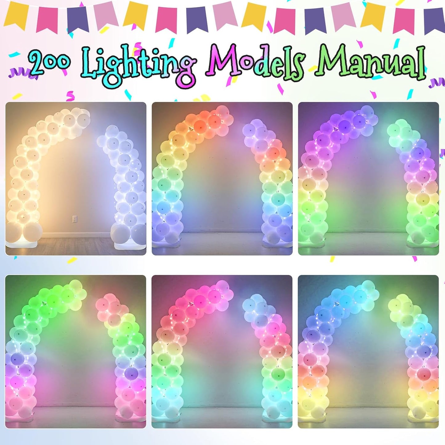 AerWo Balloon Arch Kit with Balloon Pump Electric, 8.2FT & 5FT Half Balloon Arch Stand with Base, Free Bending Balloon Stand Kit for Wedding Birthday Party Baby Shower Graduation Decorations